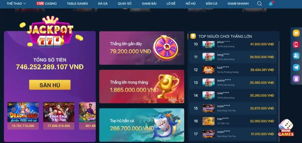Trò chơi nổ hũ Socvip Nổ Hũ